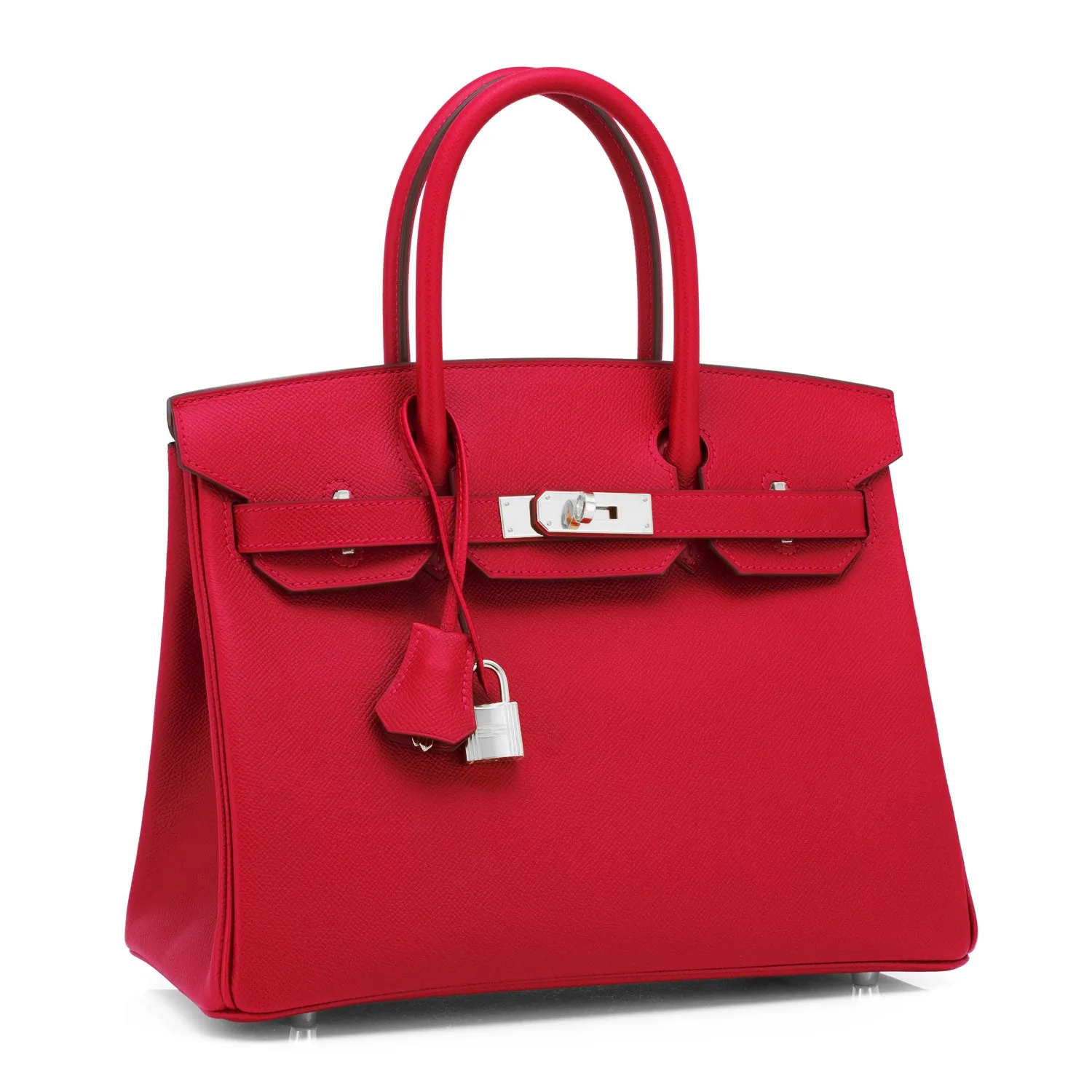 Hermes Rouge Casaque 30cm Birkin Bag Epsom Palladium Hardware