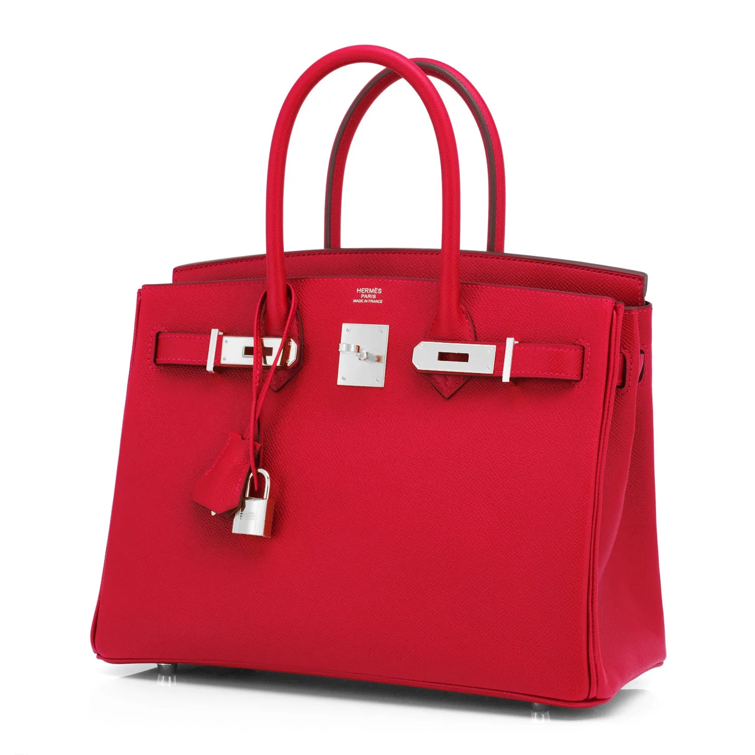 Hermes Rouge Casaque 30cm Birkin Bag Epsom Palladium Hardware