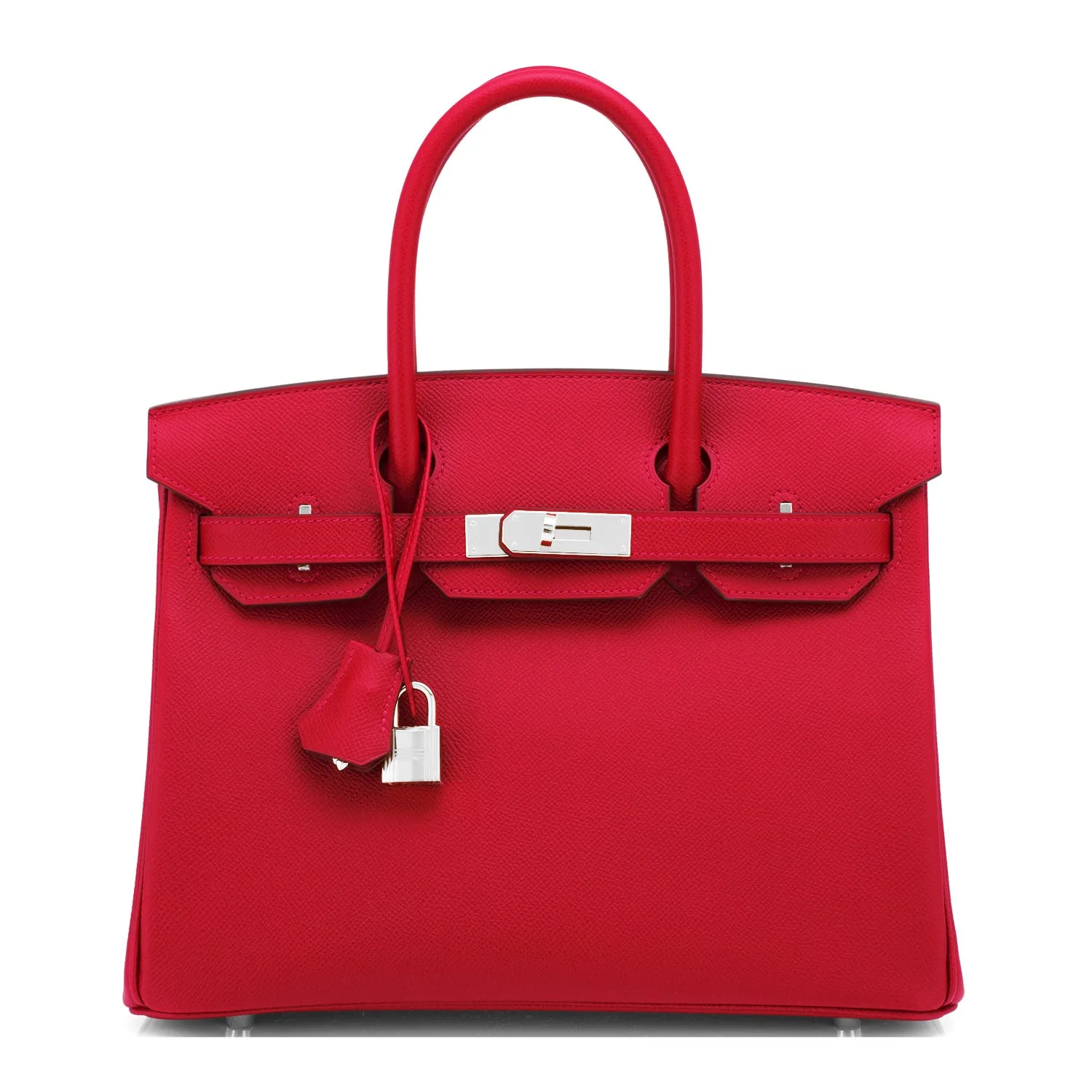 Hermes Rouge Casaque 30cm Birkin Bag Epsom Palladium Hardware
