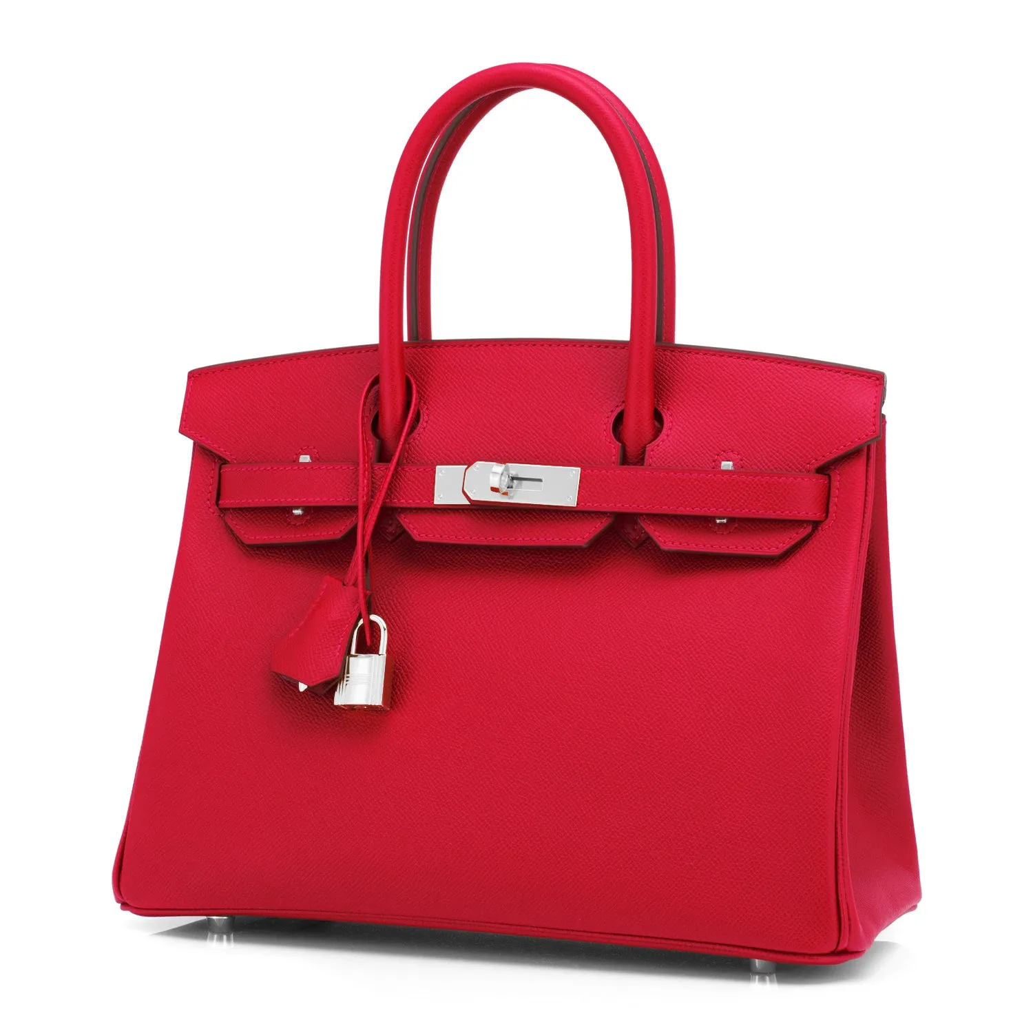 Hermes Rouge Casaque 30cm Birkin Bag Epsom Palladium Hardware