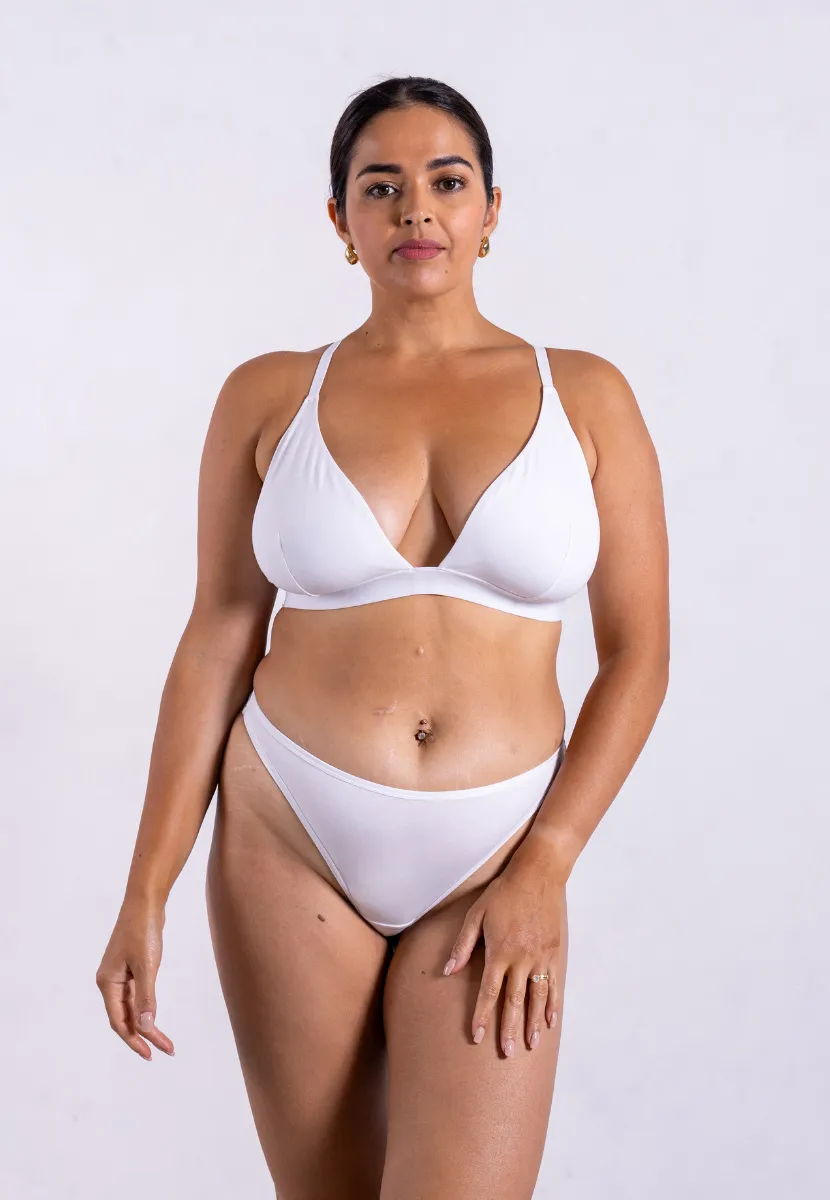 High Rise Thong, White