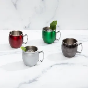 Holiday Mini Mule Mug Shot Glasses, Set Of 4