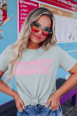 Howdy Honey Graphic Tee - Sage