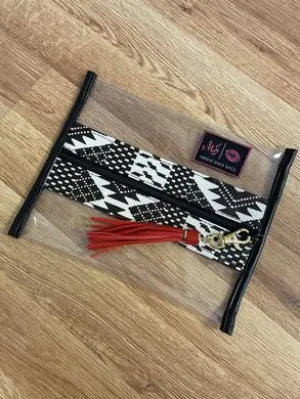 In-the-Clear Aztec Makeup Junkie Bag -- 3 Sizes!