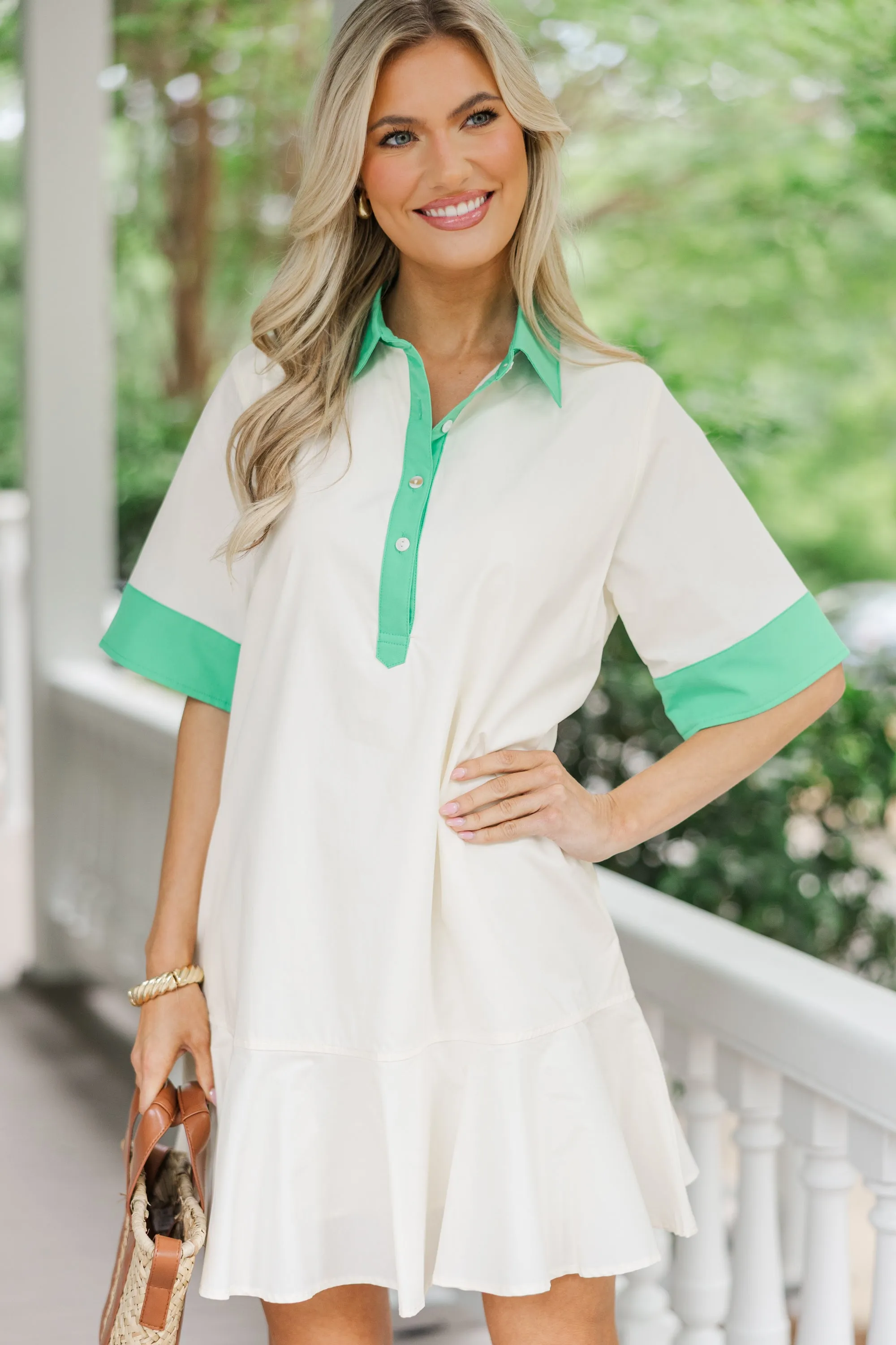 In Your Prime Cream Dress