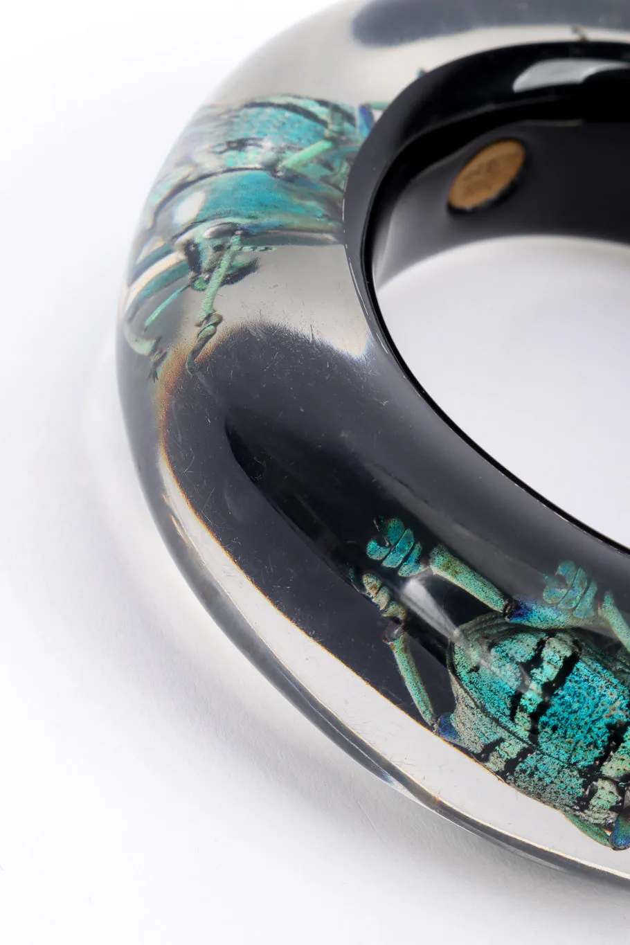 Iridescent Beetle Lucite Cuff I