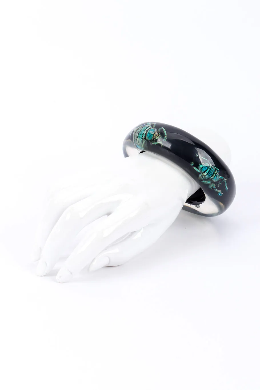 Iridescent Beetle Lucite Cuff I