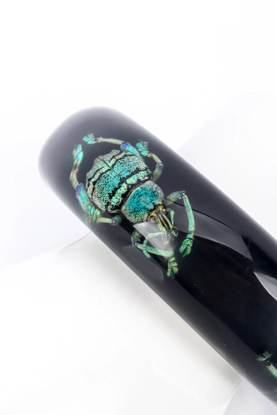 Iridescent Beetle Lucite Cuff I