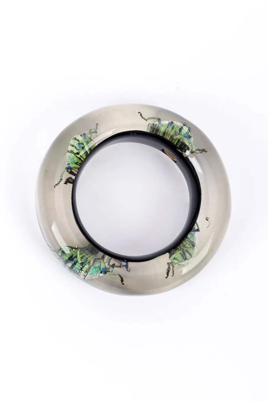 Iridescent Beetle Lucite Cuff II
