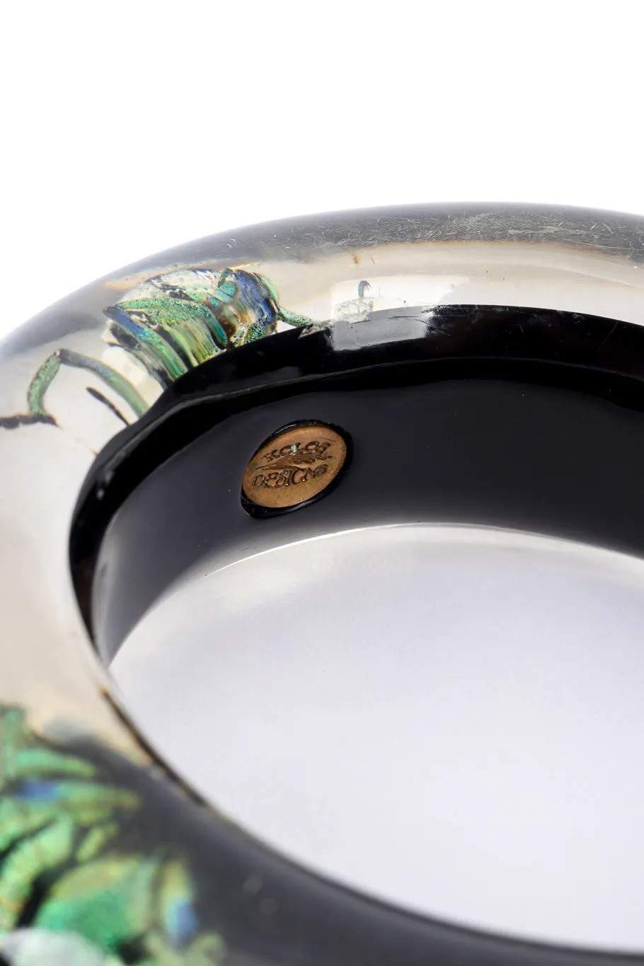 Iridescent Beetle Lucite Cuff II