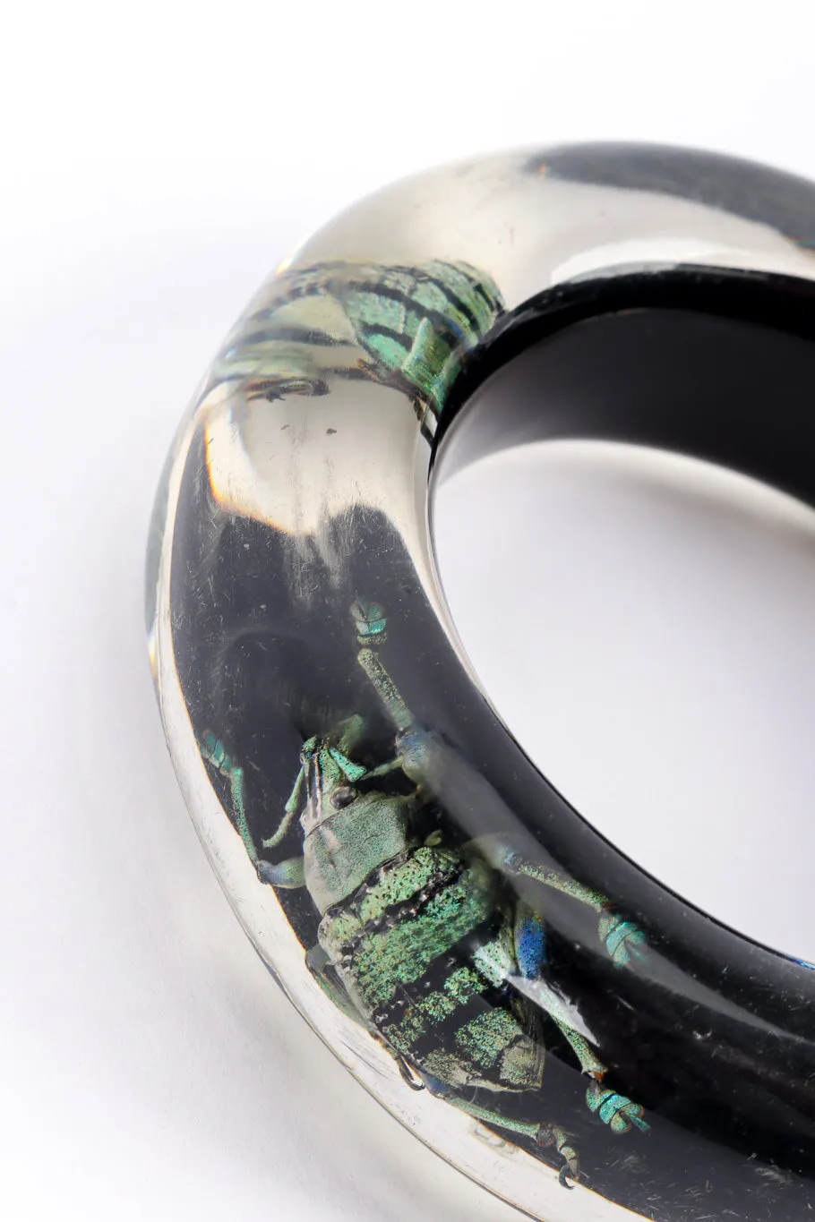 Iridescent Beetle Lucite Cuff II