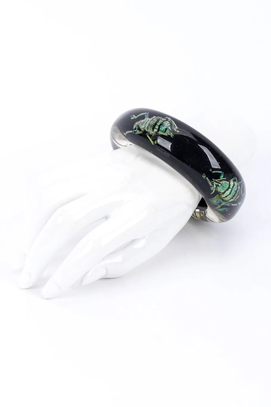 Iridescent Beetle Lucite Cuff II