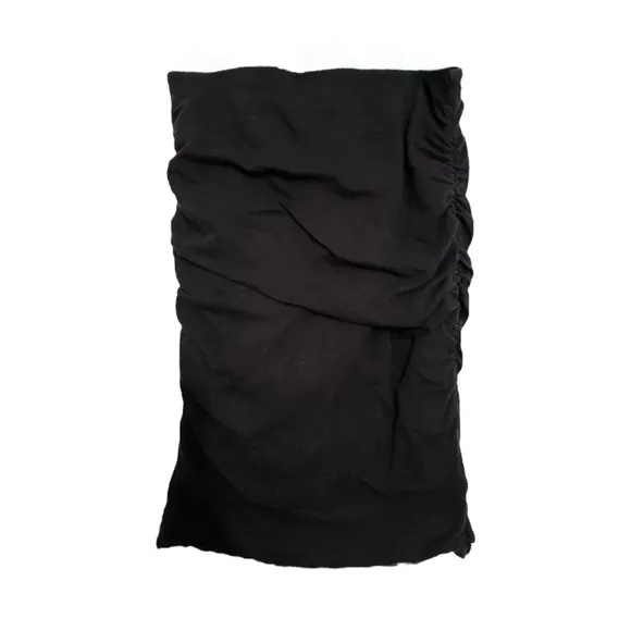 James Perse Ruched Black Skirt Small (Size 1 See Size Chart) - Semi Adjustable