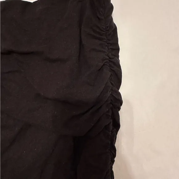 James Perse Ruched Black Skirt Small (Size 1 See Size Chart) - Semi Adjustable