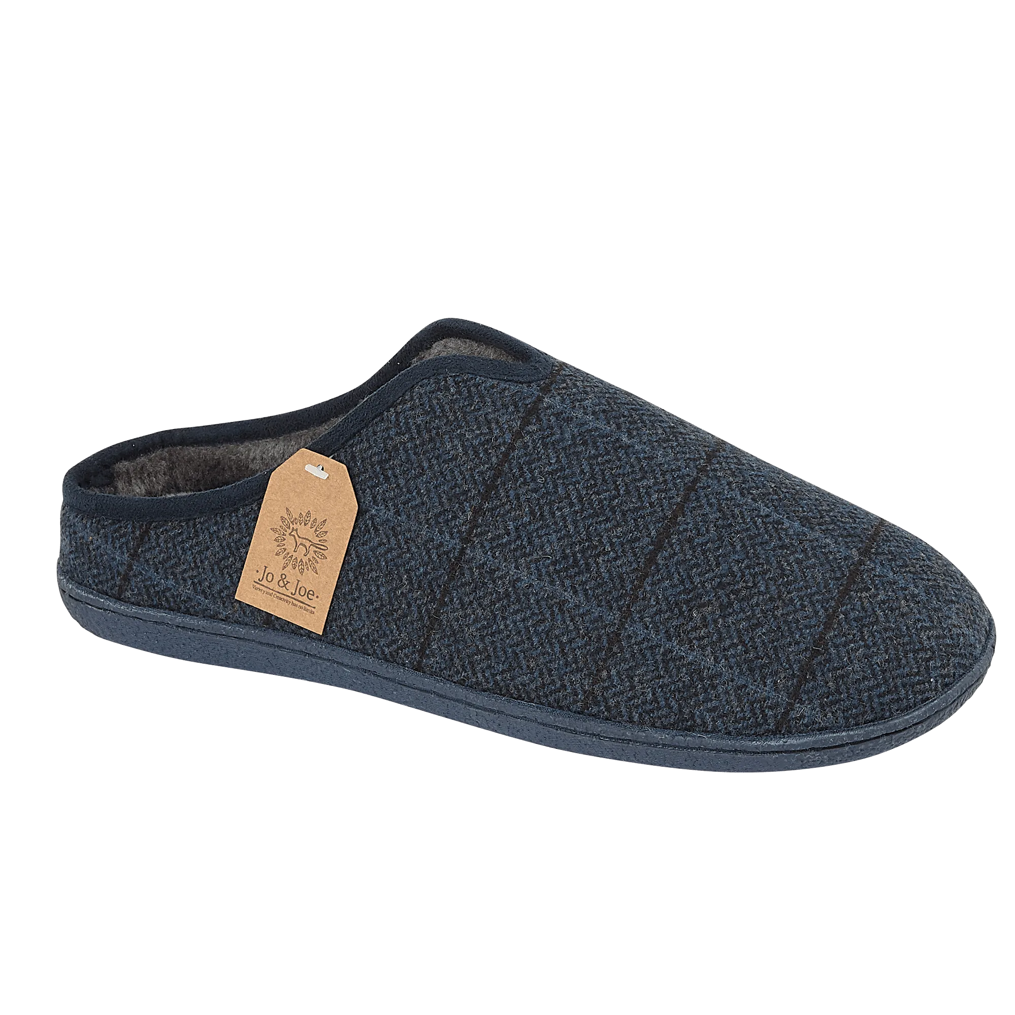 Jo & Joe Hamish Navy Mule Slipper
