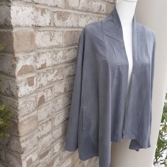 Joan Rivers Faux Suede Jacket - Medium