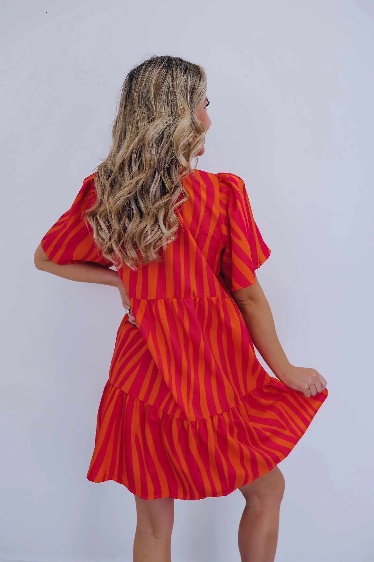 Jungle Love Zebra Print Baby Doll Dress