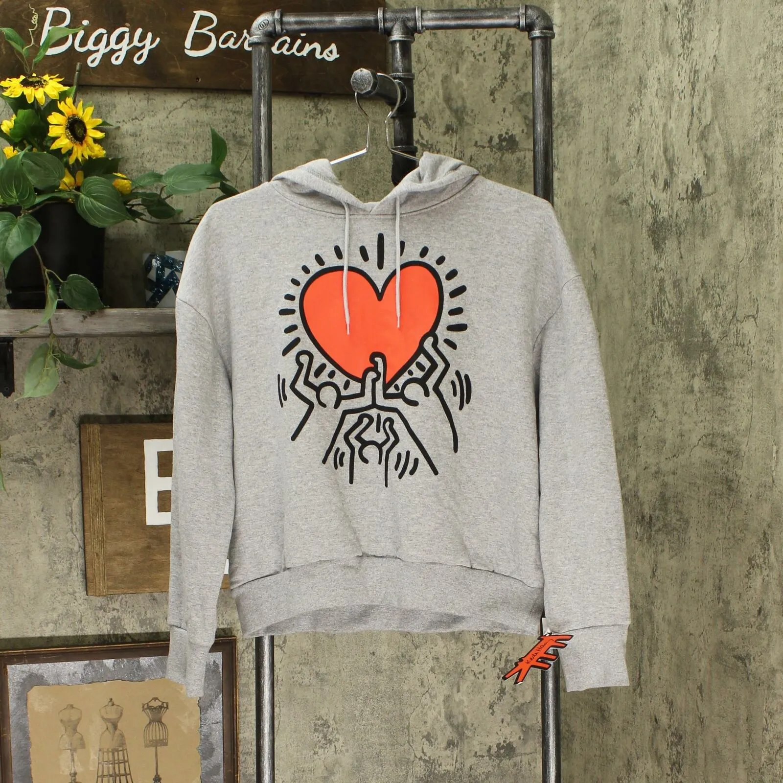Keith Haring Women's Hooded Graphic Sweatshirt
