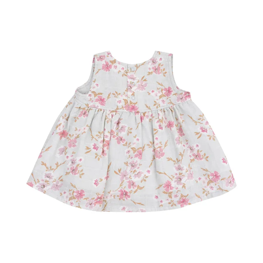 KIMONO DRESS & BLOOMER - PINK PHLOX FLORAL