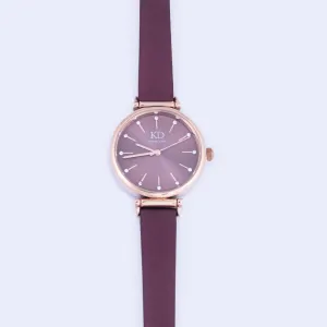 Knight and Day Metallic Claret Watch Q454WLA