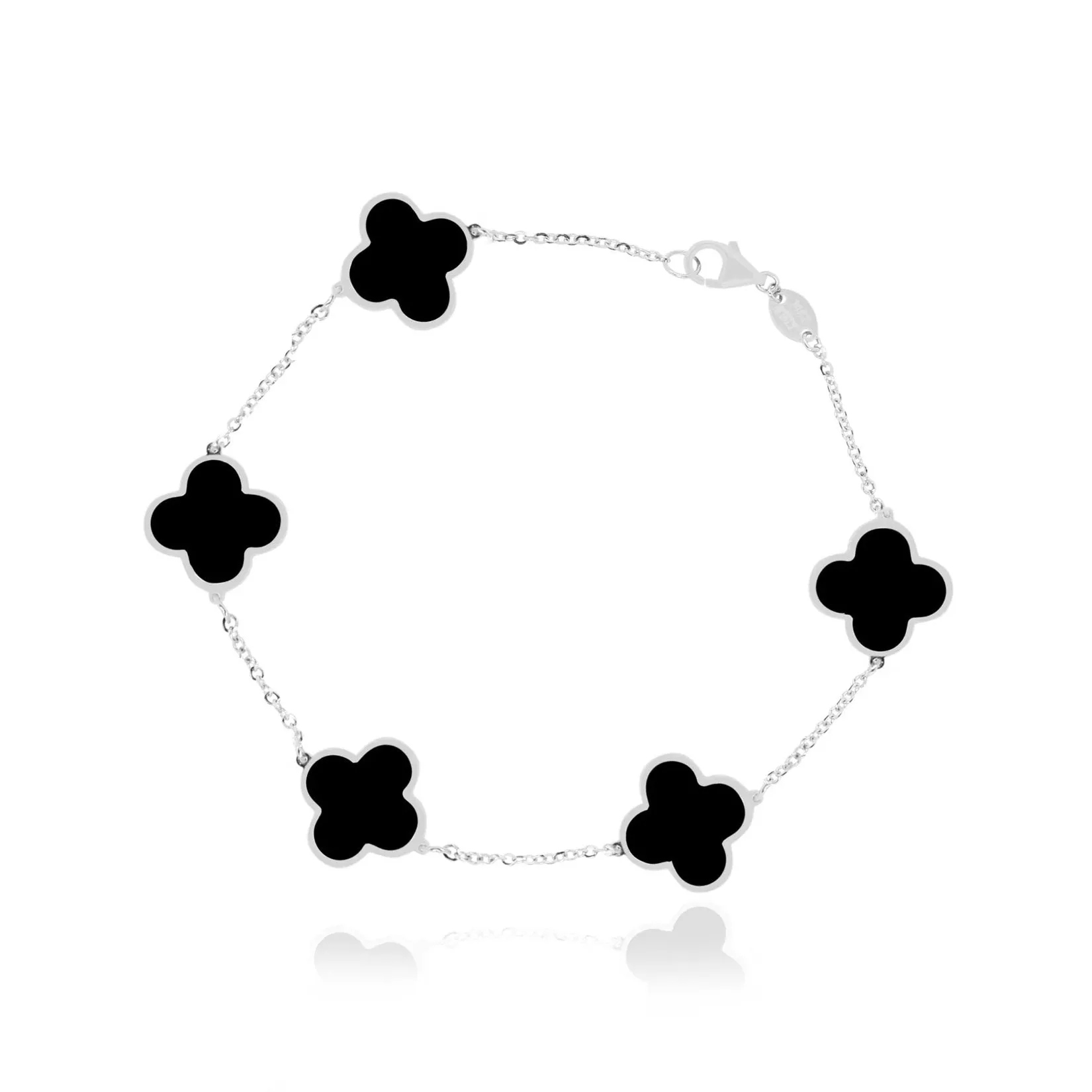 Large Onyx Clover Bracelet