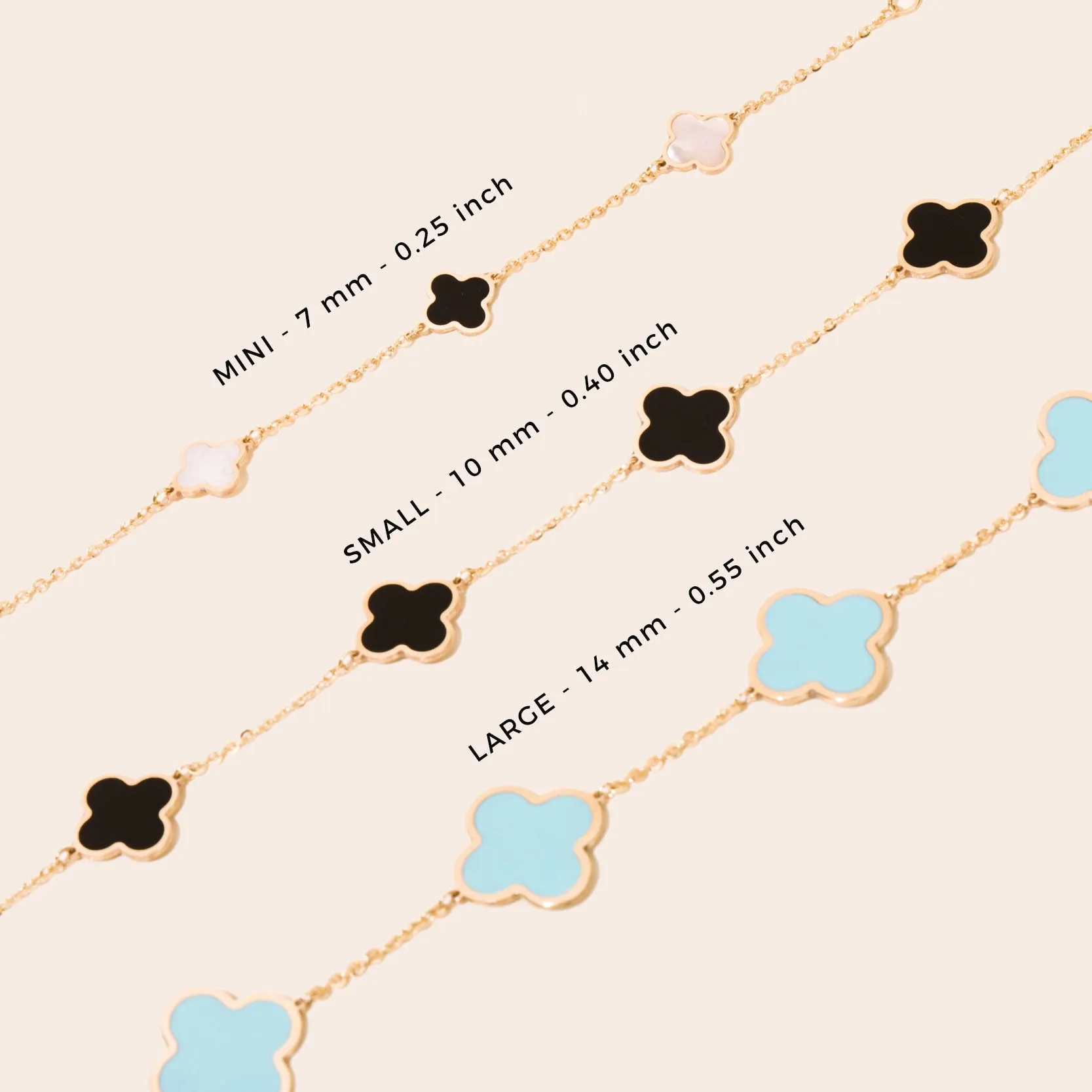 Large Onyx Clover Bracelet