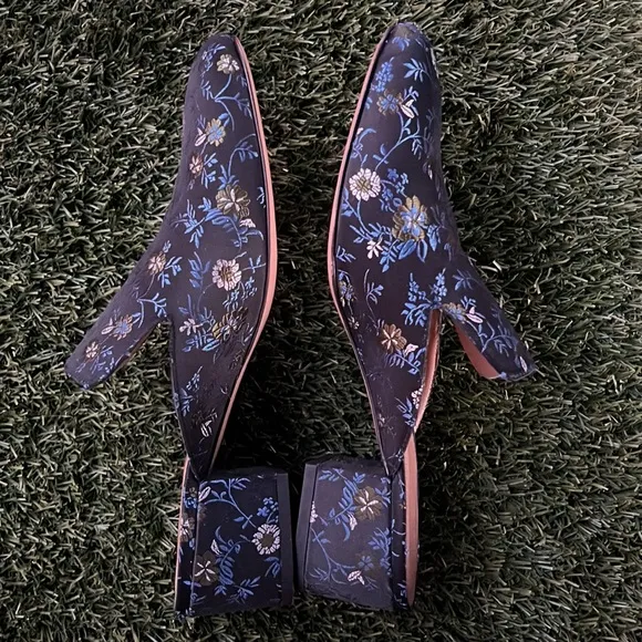 Lewit Bianca Embroidered Loafer Mule