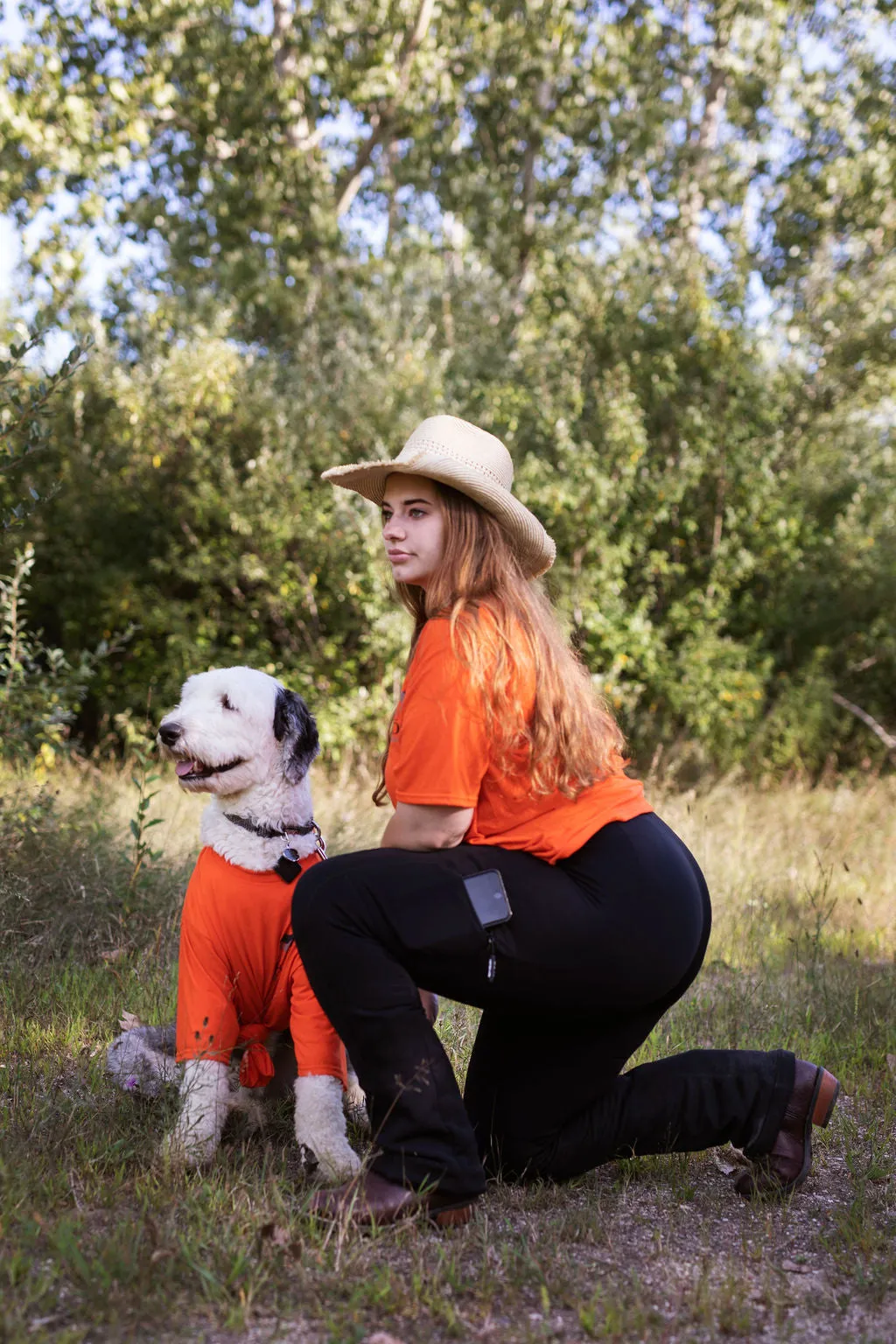 Limited Production Winter Felt-lined Boot-Cut Cargo Pant in Burnt Orange