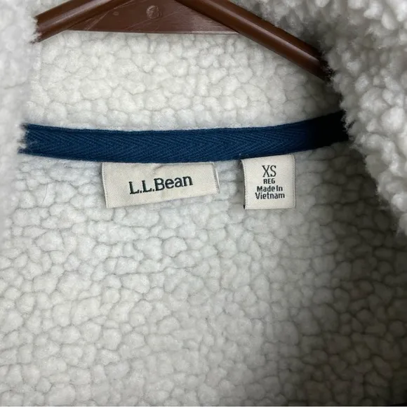 L.L. Bean green fleece jacket size XS