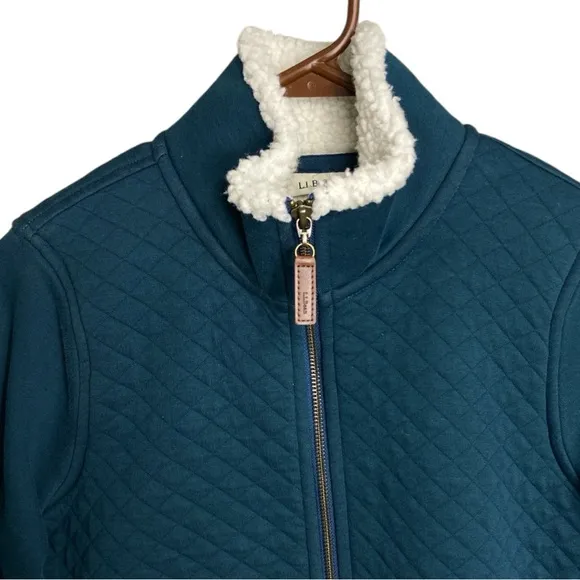 L.L. Bean green fleece jacket size XS