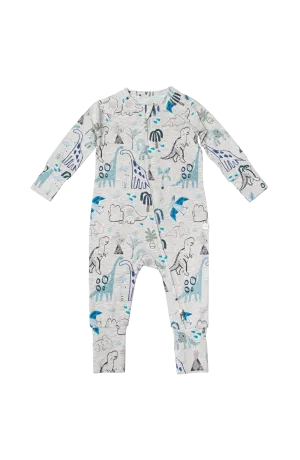 Loulou Lollipop Tencel Sleeper 0-3m, Dinosaurs