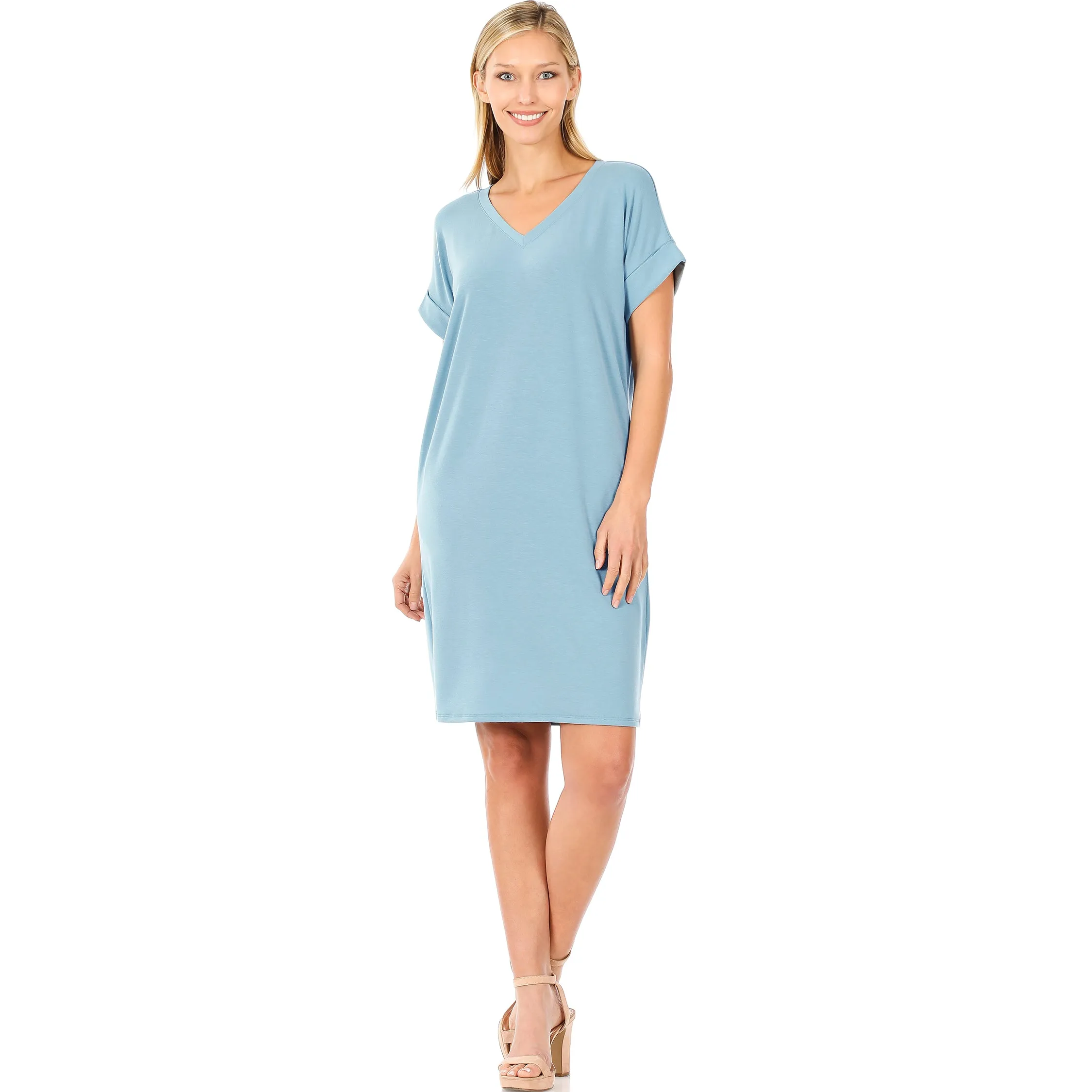 Love Hard Dress in Blue Grey