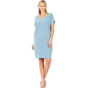 Love Hard Dress in Blue Grey