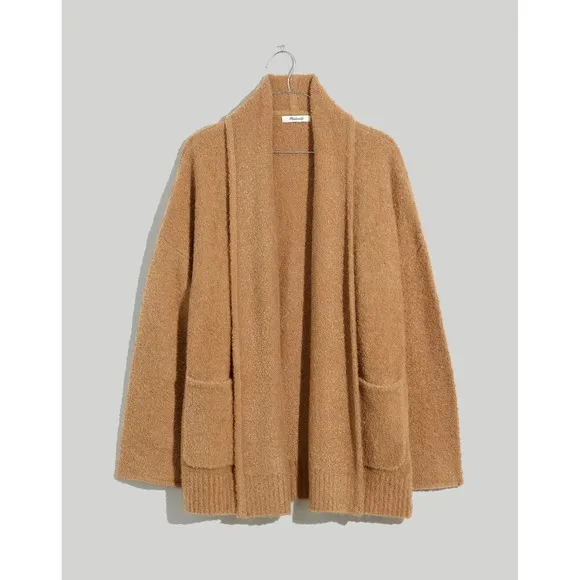 Madewell Plus Gallatin Shawl-Collar Cardigan Sweater-Tan-3X