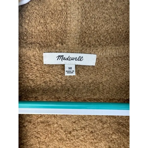 Madewell Plus Gallatin Shawl-Collar Cardigan Sweater-Tan-3X
