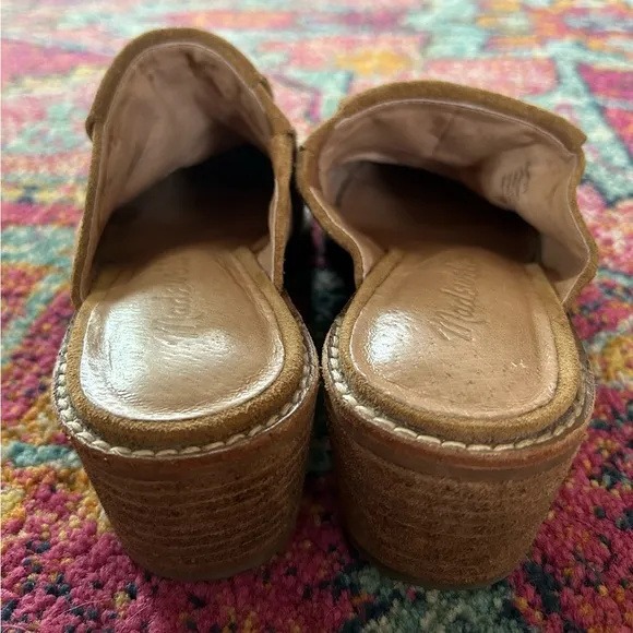 Madewell | Women’s chestnut colored The Dani Fringe Mule, tassel bridge, size 6