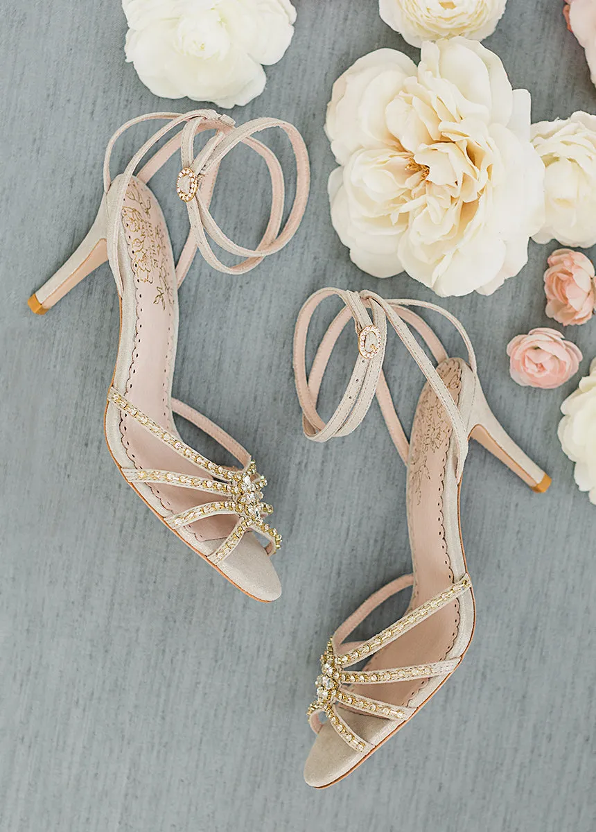 Mahina Leather Heel in Gold