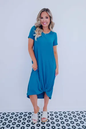 Melody Knotted Midi T-Shirt Dress