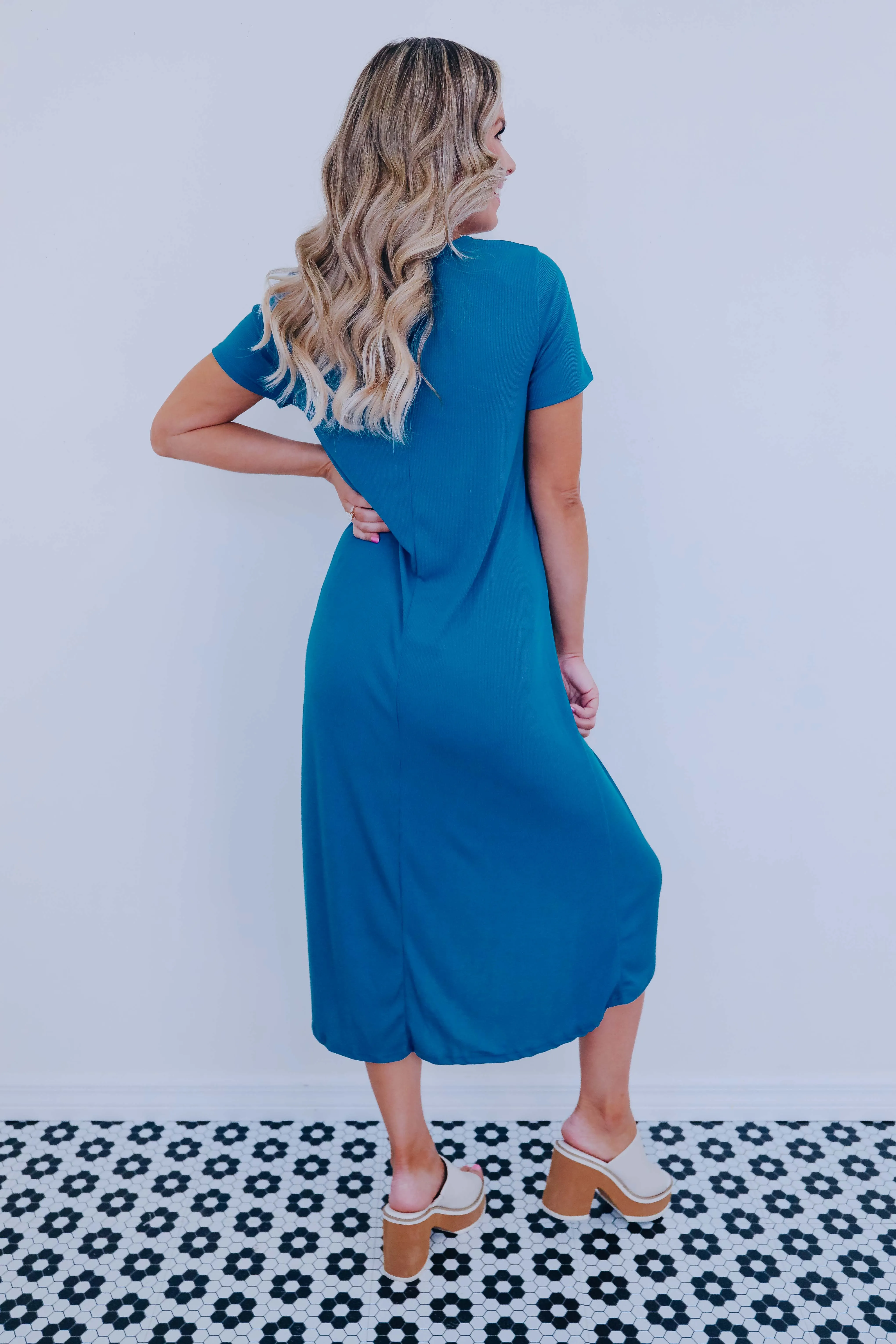 Melody Knotted Midi T-Shirt Dress
