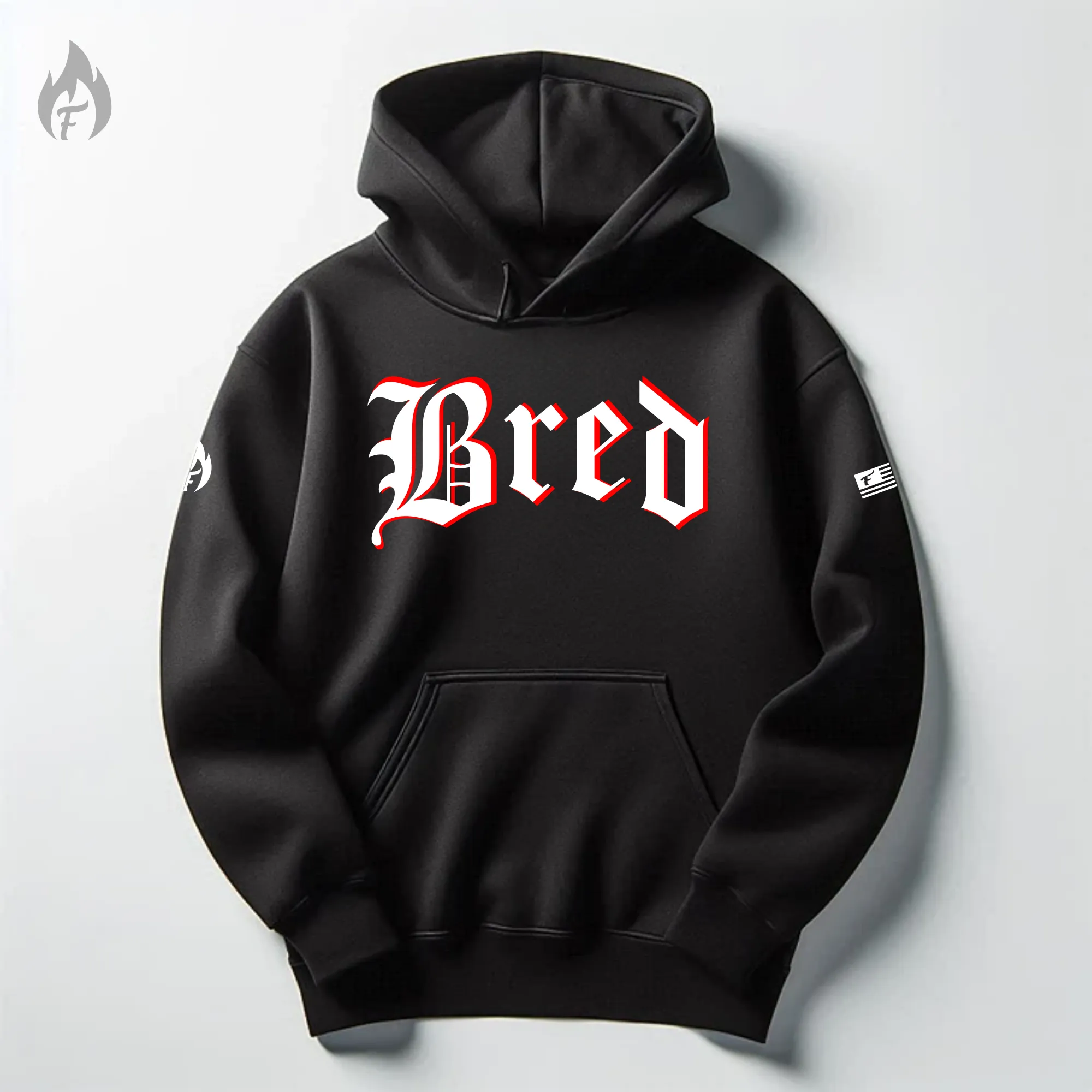 Men's BRED Sweatsuit To Match Air Jordan 4 Bred Re-Imagined Tracksuit Sneaker Hoodie and Joggers