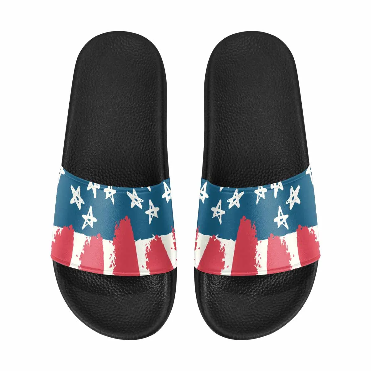 Mens Slide Sandals - Stars and Stripes Print