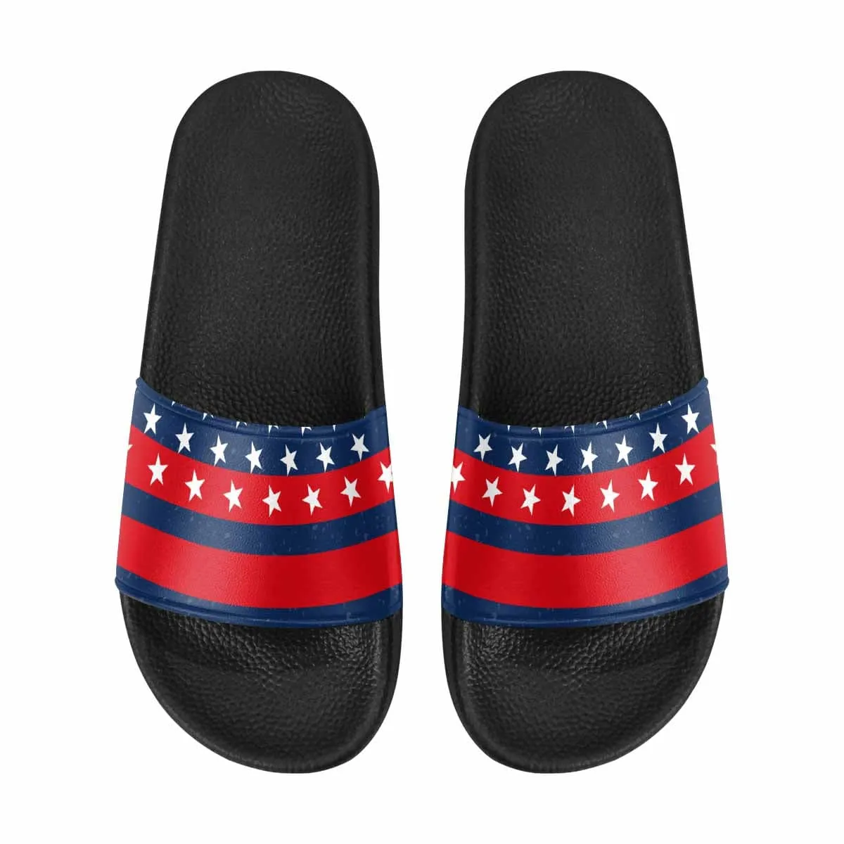 Mens Slide Sandals - Stars and Stripes Print
