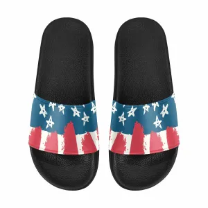 Mens Slide Sandals - Stars and Stripes Print