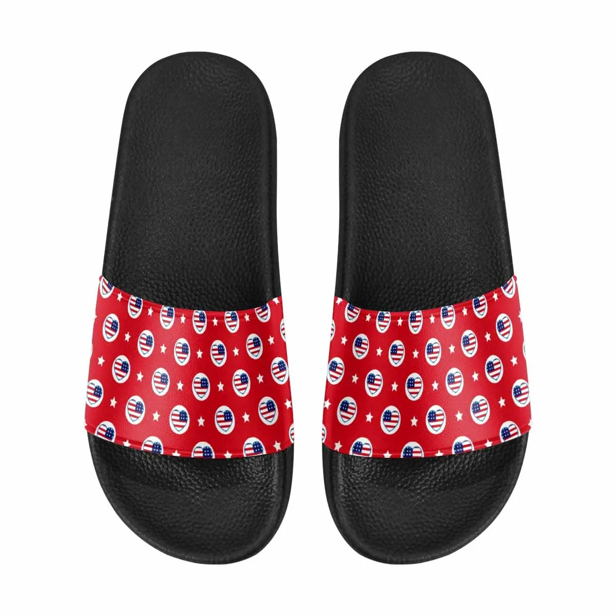 Mens Slide Sandals - Stars and Stripes - Red White and Blue Flags