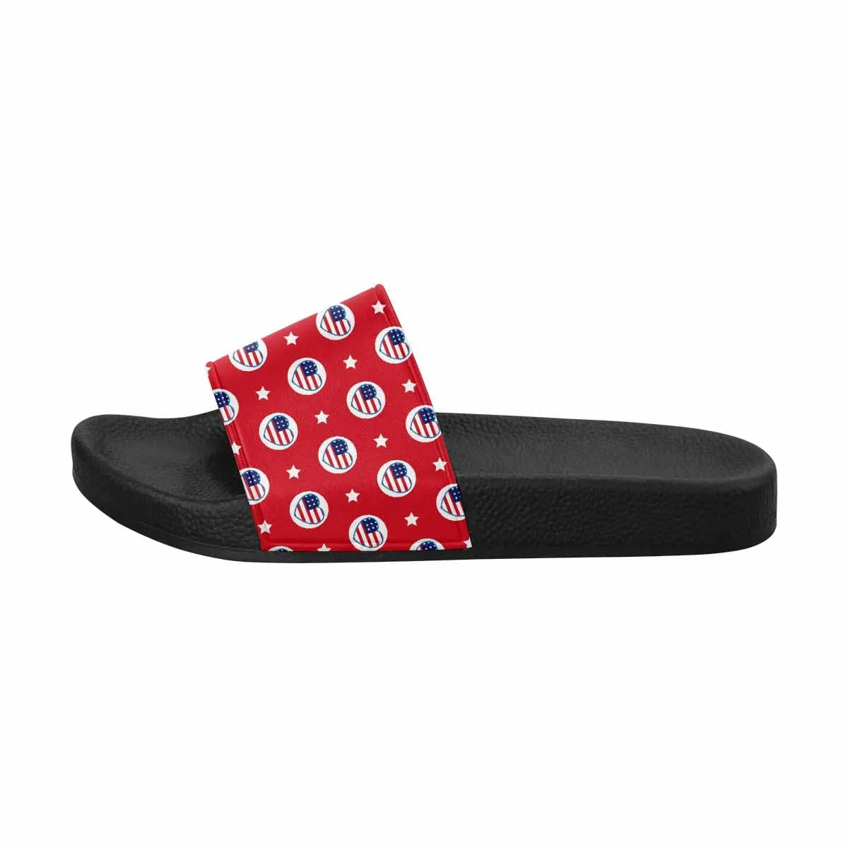 Mens Slide Sandals - Stars and Stripes - Red White and Blue Flags