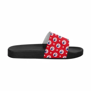 Mens Slide Sandals - Stars and Stripes - Red White and Blue Flags