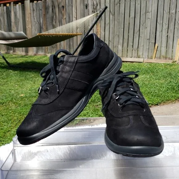 ***MEPHISTO**** RUNOFF LASER BLACK LEATHER NUBUCK MADE IN BOSNIA SIZE 9 women's