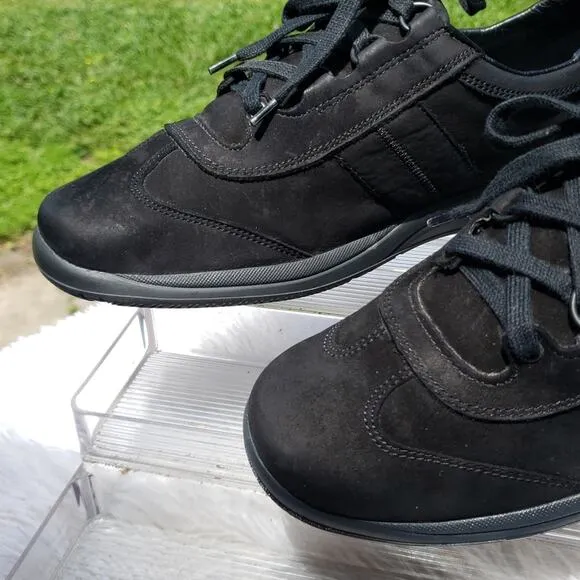 ***MEPHISTO**** RUNOFF LASER BLACK LEATHER NUBUCK MADE IN BOSNIA SIZE 9 women's