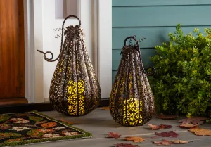 Metal Pumpkin Lantern Small,pha328