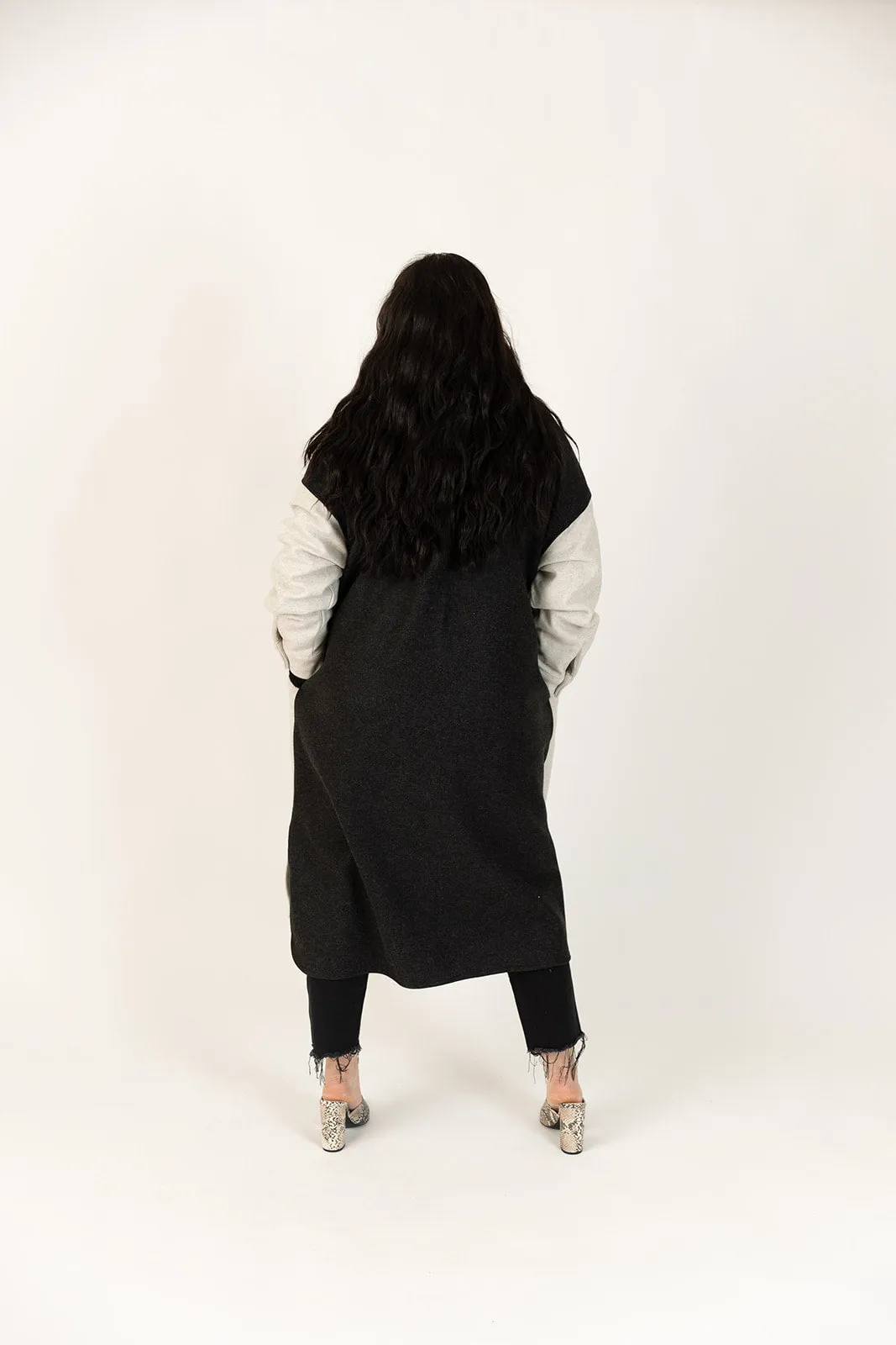 Milana Color Block Midi Coat